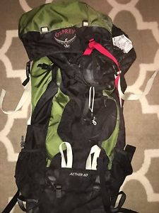 Osprey Aether 60 2005 Large Backpack Mountaineering Backcountry Olive/Black EUC!