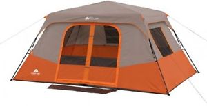 Ozark Trail Instant Cabin Tent Outdoor Family Tents for Camping, 2 Room 8 Person
