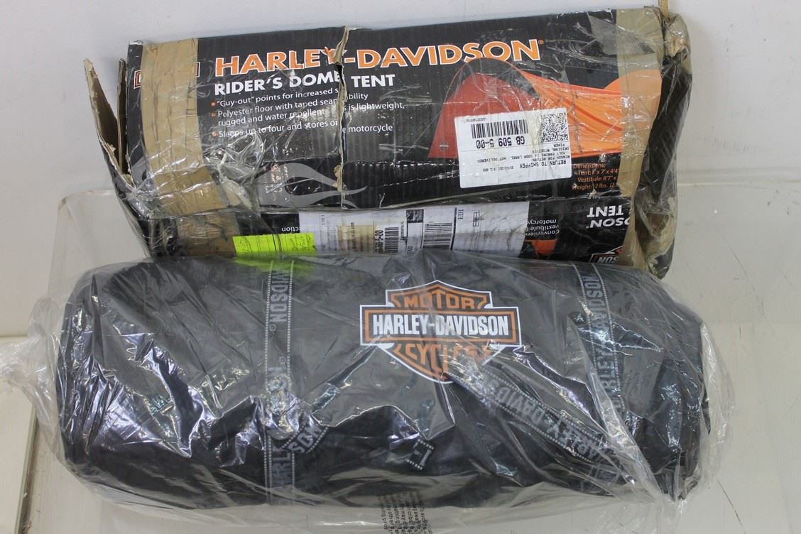 NEW HARLEY-DAVIDSON Orange Dome Tent With Motorcycle Vestibule HDL-10010A