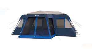 12 Person 2 Room Instant Cabin Tent with Screen Room WMT-181678 Ozark Trail NEW!