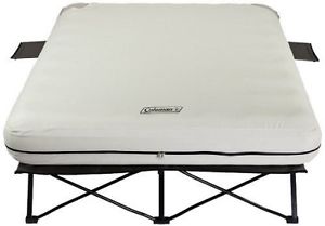 Coleman Queen Airbed Cot with Side Tables and 4D Battery Pump