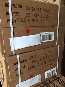 1 "A" and 1 "B" Case Genuine US Miltary MRE'S Factory Sealed 3 /2017 or later
