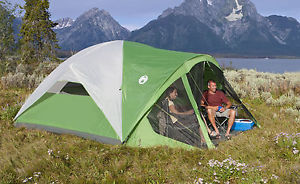 8 Person Tent Camping Outdoor Cabin Family Dome Shelter Screened Front Porch New