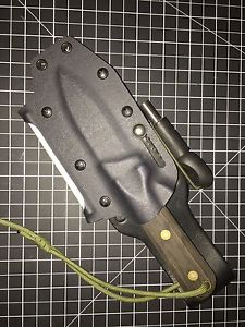 L.T. Wright Handcrafted Knives, Genesis Scandi black with DWX Sheath