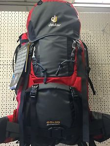 NEU: Deuter Aircontact 65 L + 10 Trekkingrucksack Wandern Travel - Rot Grau