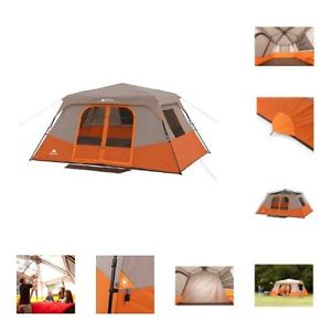 Big Tents For Camping 8 Person Instant Cabin Tent Outdoor Family Shelter Orange