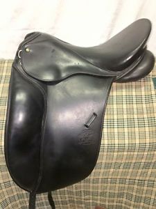 Schleese Jane Savoie Dressage Saddle, 17.5/18 Seat, Wide, Wool Flocked
