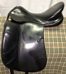 Prestige Top Dressage Saddle, 18, Size 35 Tree,  Wide, Wool Flocked, Black