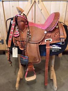 14 inch Circle Y Barrel Saddle with Tack