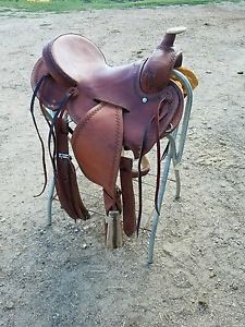 New 15 inch Custom Made Western Star Cowboy Saddle