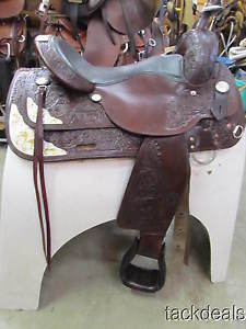 Circle Y Flex Lite Dark Oil Show Saddle 17" MINT Used 2 Times!