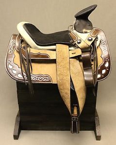 15" Leather Charro Horse Saddle