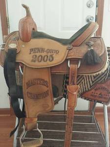 Meleta Brown Barrel Racing Saddle