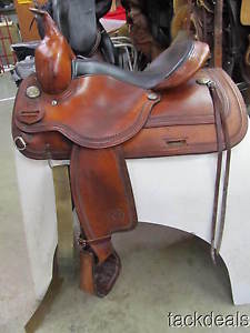Circle Y 15" Flex Lite Saddle Used Pecan Color Regular Tree