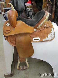 Pro Qualifier Gerald Bethune Maker 14" Wide Tree Barrel Saddle Lightly Used
