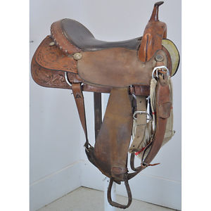 Used 16" Hereford Brand Saddles Cutting Saddle Code: U16HEREFORD12FL