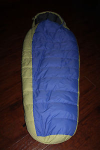 Sierra Designs Thor 600 Sleeping Bag 24oz Down Fill blue/green Mummy Regular
