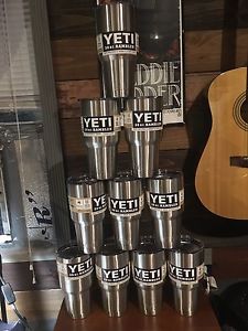 NEW Lot Of 10 Yeti 30oz Ramblers Tumbler Cups Stainless Steel YRAM30