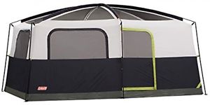 Coleman Prairie Breeze 9-Person Cabin Tent, Black And Grey Finish