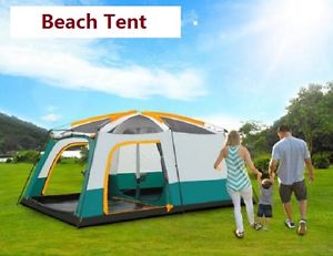 Waterproof 12 Man Family Camping Large Group Beach Tent Sun Protection Shelter