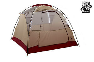 Big Agnes Chimney Creek 4 mtnGLO Tent-Orange/Cream