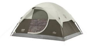 Coleman Tent Connect 4 Person Dome Camo Polyester Hiking Camping Outdoor