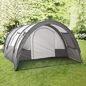 TENDA CAMPEGGIO 4 POSTI TENDA DA TREKKING IMPERMEABILE 260x150x410 2000MM GRIGIO