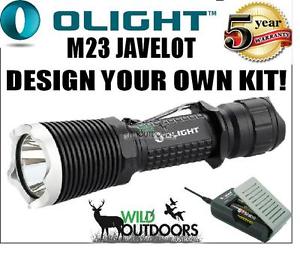 OLight - M23 Javelot Torch - Rechargeable Batteries - Charger - DIY KIT!