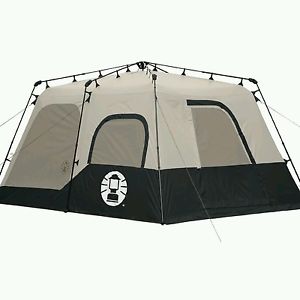 Coleman 8-Person Instant Tent - NEW, Waterproof Large Family Camping Tent, Black