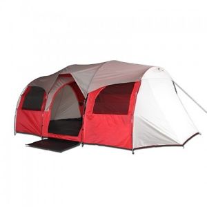 BARTON OUTDOORS RED CAMPING 10-PERSON TENT 18X10X6 1/2 FIRE RETARDANT POLYESTER