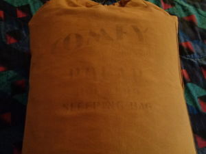 Vtg  Comfy Sleeping Bag "POLAR" w/  Canvas Bag