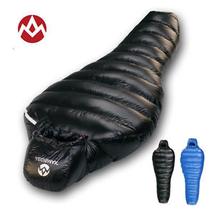 Professional Ultralight Mummy 90% White Duck Down Winter Camping Sleeping Bag
