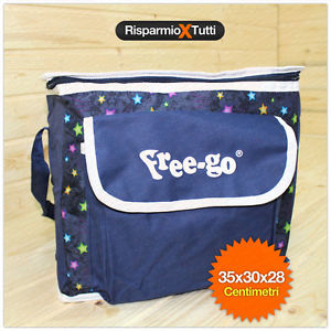 BORSA FRIGO TERMICA CON TRACOLLA PER CAMPEGGIO PICNIC VIAGGI MARE SPIAGGIA