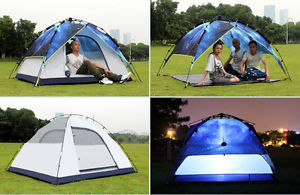 New Outdoor Camping Printing Tent 4 Person Waterproof Multi-Use Automatic Tent