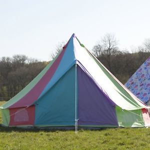 Boutique Camping 5m Rainbow Bell Tent With Zipped in Ground Sheet
