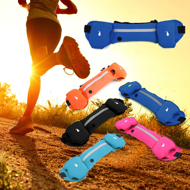New Sport Outdoor Fitness Dual Water Bottle Pouch Belt Cycling Phone Money Bag
