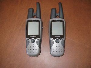 Two Garmin Rino 530 HCX Handheld GPS, 2 Way Radio Receivers for Parts or Repair