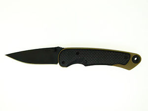 Spartan Blades AKRIBIS Folding Knife Flat Dark Earth Frame w/ Plain Blade