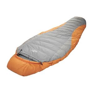 Kathmandu Pathfinder Water Repellent Mummy Down Sleeping Bag v2 Grey Orange