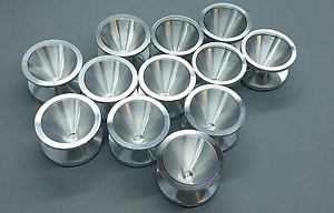 SET OF 10 .99" OD Dry Storage Cups USA C Cell Maglite Secret Compartment 7075
