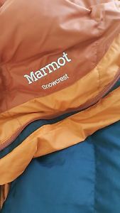 Marmot Snowcrest Mummy Hood Sleeping Bag 30 oz 600 Down Fill 31"x91" 2013 Orange