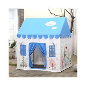 Children Folding Play House Portable Toy Tent Castle Cubby Playhut Blue