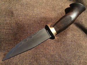 custom bowie messer knife mit hamon