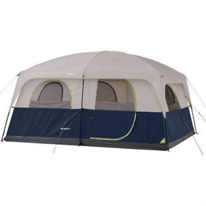 Large Durable Outdoor Ozark Trail Family Camping Cabin Tent 14' x 10', Sleeps 10