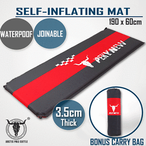Self Inflating Mattress Sleeping Mat Air Bed Camping Camp Hiking Joinable 3.5cm
