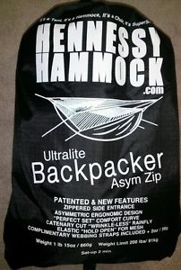 NEW Hennessy Hammock Ultralite Backpacker Asym Zip FREE US Shipping