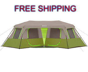 Cabin Tent 8 Person Instant Camping Double Family Canopy 2 Rooms Porch Space NEW