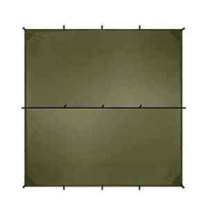 Safari Sil Tarp 100% Waterproof Lightweight Rip Stop Nylon Material Olive 10x10"
