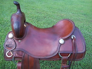 Cutting Saddle/ Custom Sean Ryon Tall Cutter 17 1/2 Inch Hard Seat