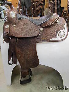 Arabian Show Saddle by Eloe Benitez Comal Saddlery TX Lightly Used Real Silver